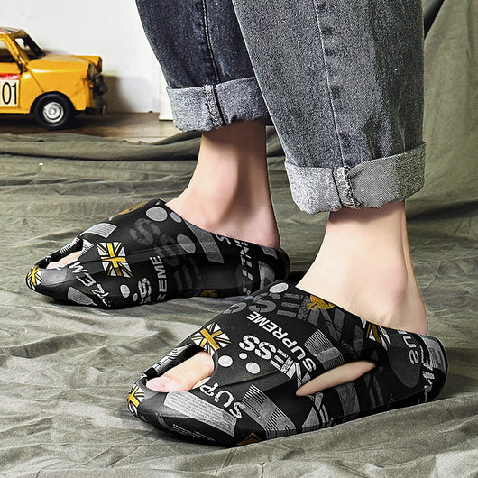 Pantuflas Plataforma Bicolor con Letras Estampadas - Image 10