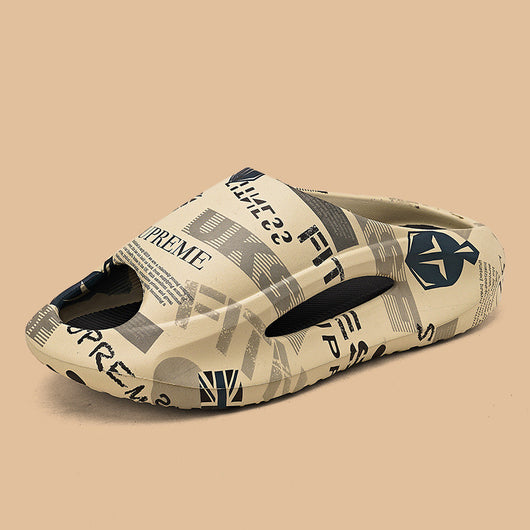 Pantuflas Plataforma Bicolor con Letras Estampadas - Image 11
