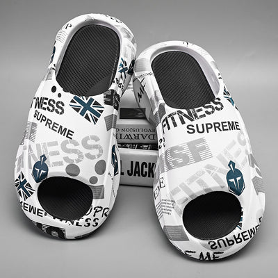 Pantuflas Plataforma Bicolor con Letras Estampadas - Image 16