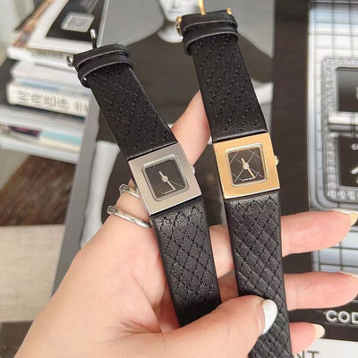 Reloj de Cuero para Mujer Diseño Retro Cuadrado - Image 22