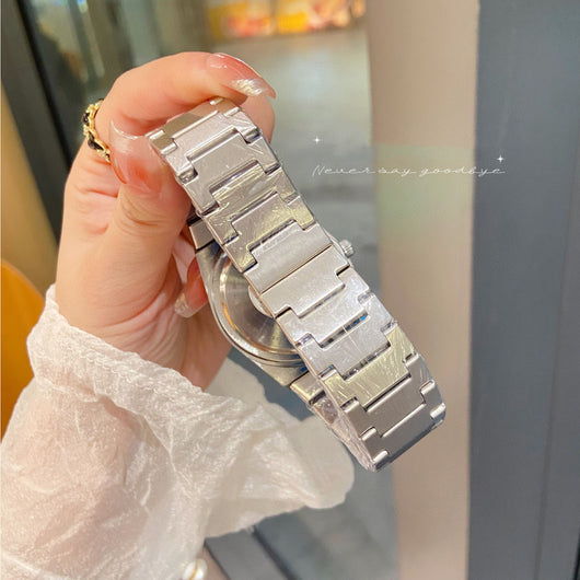 Reloj de Pareja Cuarzo Azul Hielo con Calendario - Image 23