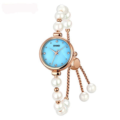Reloj de Cuarzo Elegante para Mujer con Correa de Piedra Natural y Perla - Image 14