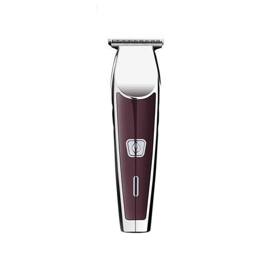 Silver and red barber carving scissors kit with oil, cleaning brush, charger, and 1mm, 2mm, 3mm limit combs. - Image 14