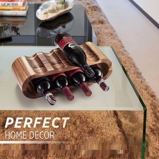 Organizador de Vinos de Madera Maciza - Estante Exhibidor Doble Capa - Image 14