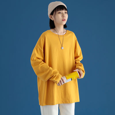 Playera Manga Larga a Juego para Parejas - Colores Sólidos - Image 18