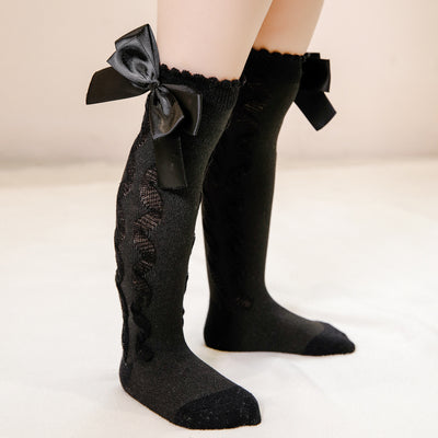 Calcetines Princesa con Moño Doble para Bebé 0-3 Años - Image 8