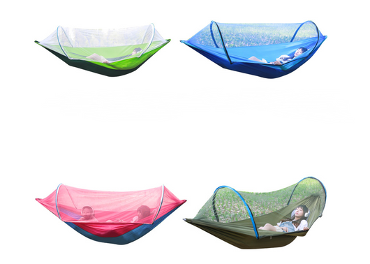 Hamaca Portátil Doble con Mosquitero para Camping y Aventuras - Image 4