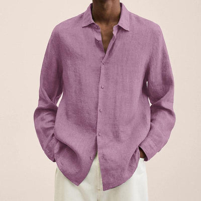Camisa Cardigan Holgada con Solapa para Hombre - Botones Frontales - Image 9