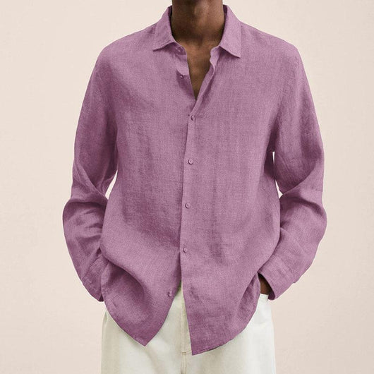 Camisa Cardigan Holgada con Solapa para Hombre - Botones Frontales - Image 9