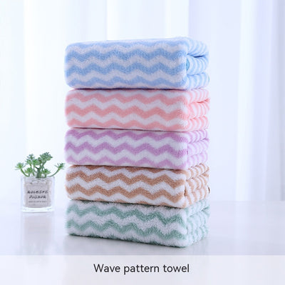 Toallas de Baño Coral Fleece con Rayas, Absorbentes y Suaves - Image 17