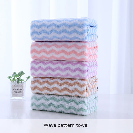 Toallas de Baño Coral Fleece con Rayas, Absorbentes y Suaves - Image 27