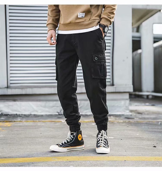 Pantalones Overol Hombre Estilo Americano Retro Casual Sueltos Cortos con Bolsillos Múltiples - Image 13