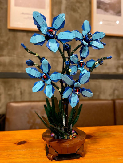Bloques de Construcción Educativos Flor Azul - Micro Piezas DIY Decorativas Hechas a Mano - Image 6