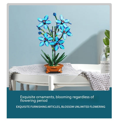 Bloques de Construcción Educativos Flor Azul - Micro Piezas DIY Decorativas Hechas a Mano - Image 8