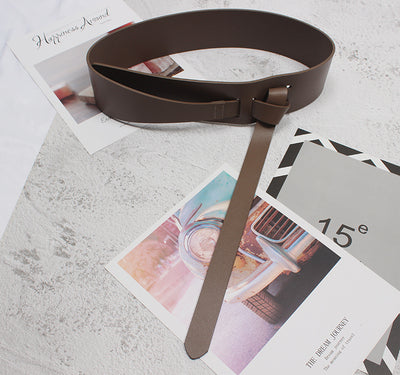 Cinturón Ancho de Cuero con Detalles Decorativos para Mujer - Image 38