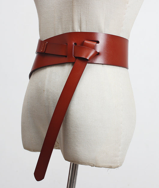 Cinturón Ancho de Cuero con Detalles Decorativos para Mujer - Image 44