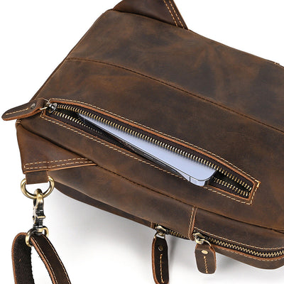 Bolso Bandolera de Cuero Genuino Retro - Estilo Casual Premium - Image 9