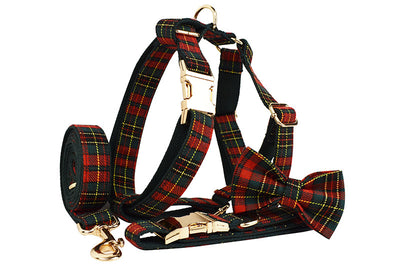 Collar y Correa para Perro a Cuadros Navideño con Fondo Verde - Image 26