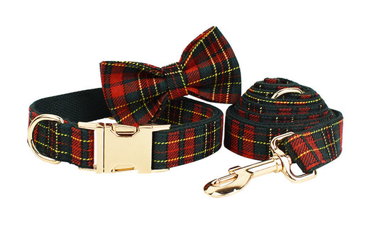 Collar y Correa para Perro a Cuadros Navideño con Fondo Verde - Image 31