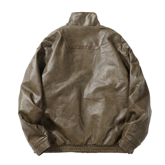 Abrigo de Cuero PU Acolchado para Hombre - Estilo Rock Impermeable Invierno - Image 22
