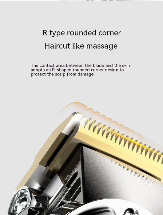 Hatteker professional electric hair clipper with gold blade, LED display, 10 colorful guide combs, USB cable, comb, and cleaning brush. - Image 35