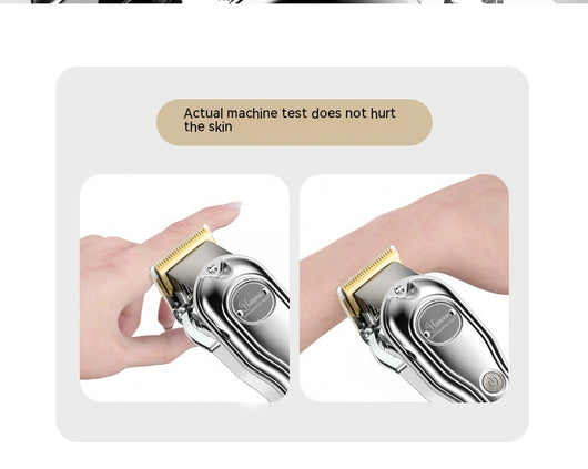 Hatteker professional electric hair clipper with gold blade, LED display, 10 colorful guide combs, USB cable, comb, and cleaning brush. - Image 39