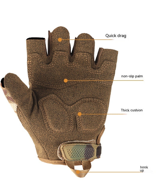 Guantes Tácticos Deportivos Mitad Dedo - Agarre Antideslizante para Montaña y Fitness - Image 22