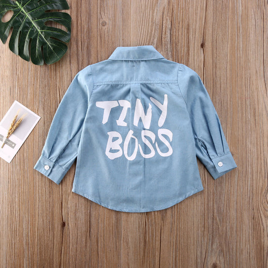 Camisa Abrigo TINY Letter para Niños - Image 11