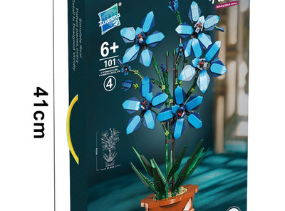 Bloques de Construcción Educativos Flor Azul - Micro Piezas DIY Decorativas Hechas a Mano - Image 17