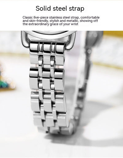 Reloj de Acero Inoxidable para Mujer con Piedra de Nacimiento - Lujo Minimalista Resistente al Agua - Image 11