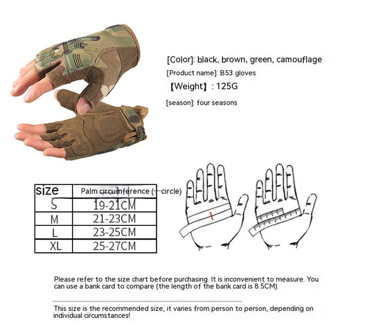 Guantes Tácticos Deportivos Mitad Dedo - Agarre Antideslizante para Montaña y Fitness - Image 29