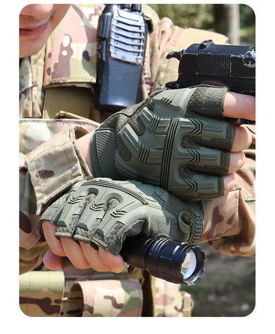 Guantes Tácticos Deportivos Mitad Dedo - Agarre Antideslizante para Montaña y Fitness - Image 34