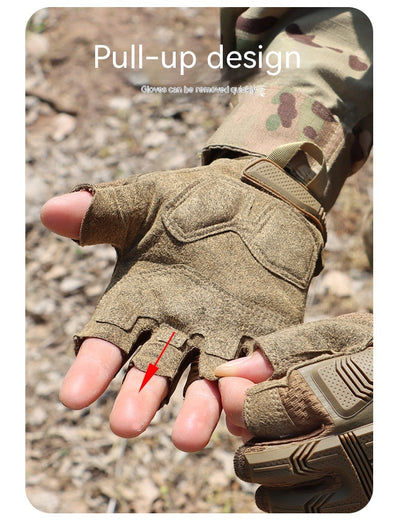 Guantes Tácticos Deportivos Mitad Dedo - Agarre Antideslizante para Montaña y Fitness - Image 40