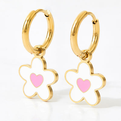 Conjunto de Collar y Aretes de Aleación con Diseño Colorido y Efecto Óleo - Image 11