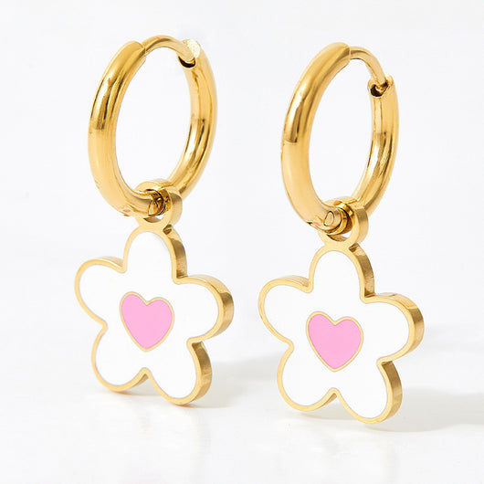 Conjunto de Collar y Aretes de Aleación con Diseño Colorido y Efecto Óleo - Image 11