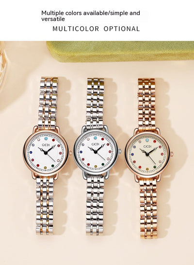 Reloj de Acero Inoxidable para Mujer con Piedra de Nacimiento - Lujo Minimalista Resistente al Agua - Image 23