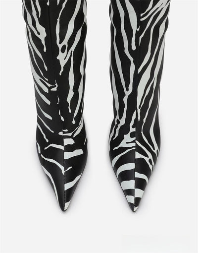 Botas Stiletto Leopardo con Punta Afilada para Mujer - Image 33