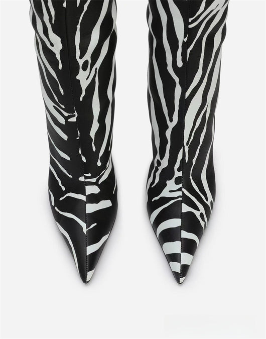 Botas Stiletto Leopardo con Punta Afilada para Mujer - Image 33