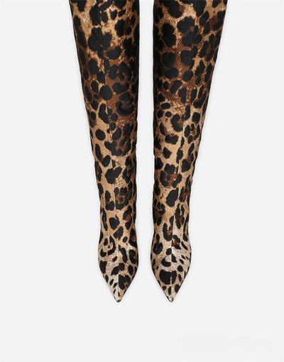 Botas Stiletto Leopardo con Punta Afilada para Mujer - Image 34