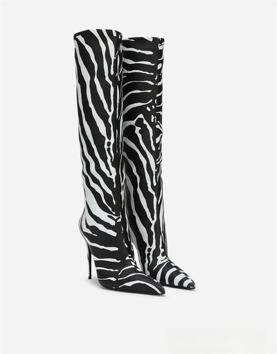Botas Stiletto Leopardo con Punta Afilada para Mujer - Image 47