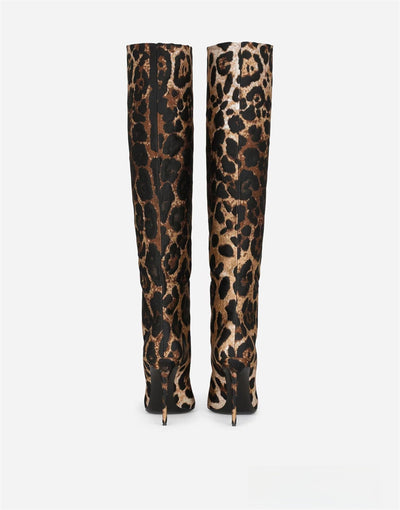 Botas Stiletto Leopardo con Punta Afilada para Mujer - Image 49
