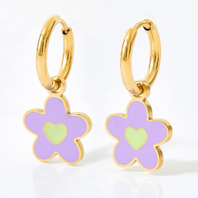 Conjunto de Collar y Aretes de Aleación con Diseño Colorido y Efecto Óleo - Image 16
