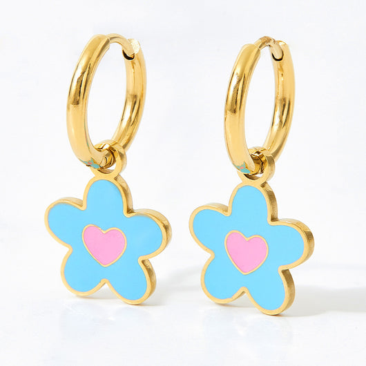 Conjunto de Collar y Aretes de Aleación con Diseño Colorido y Efecto Óleo - Image 17