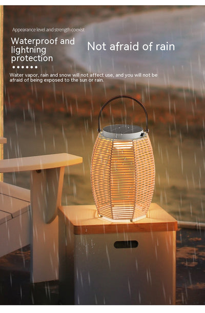 Lámpara Solar de Jardín Tejida Moderna - Iluminación Impermeable para Terrazas y Villas - Image 10