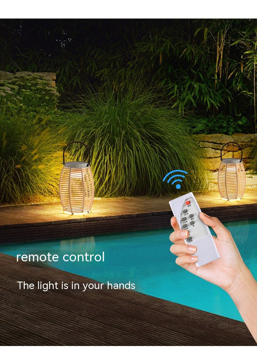 Lámpara Solar de Jardín Tejida Moderna - Iluminación Impermeable para Terrazas y Villas - Image 21