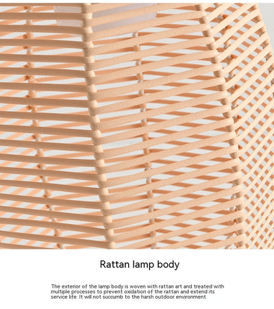 Lámpara Solar de Jardín Tejida Moderna - Iluminación Impermeable para Terrazas y Villas - Image 24