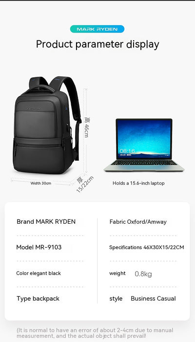 Mochila Ejecutiva 15.6 Pulgadas - Backpack Business de Gran Capacidad para Viajes - Image 25
