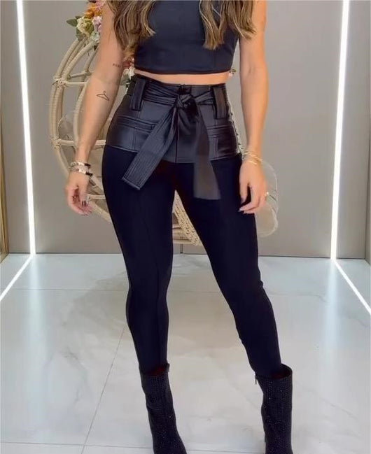 Cinturón de Cuero para Pantalones con Costuras Reforzadas - Image 14