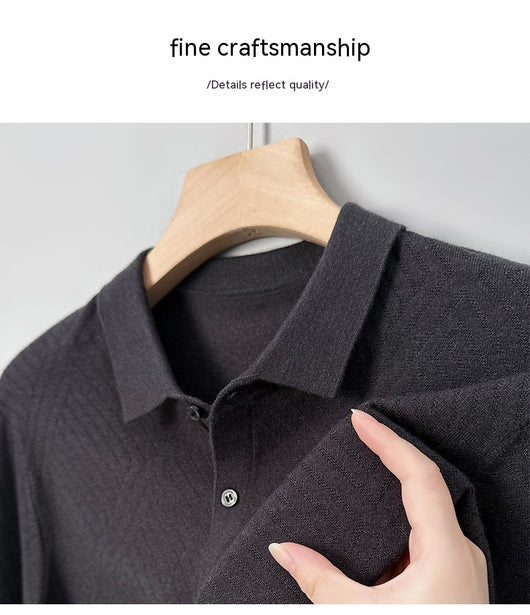 Suéter Urbano de Terciopelo Juan para Hombre - Cuello Alto Liso Otoño - Image 23