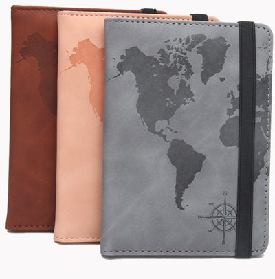 Cartera de Pasaporte con Mapa Mundial, Protección Antimagnética y Múltiples Compartimentos - Image 25